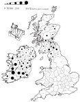 Map of tower houses in Great Britain and Ireland built between 14thC - 17thC