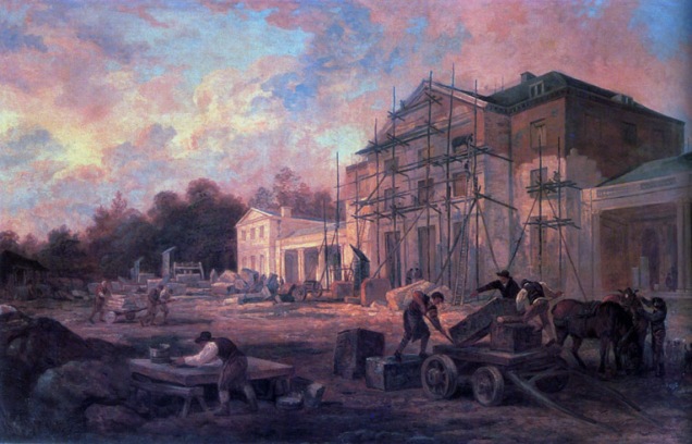 'Rebuilding of Southill' (1797) by George Garrard (Image © University of Texas)